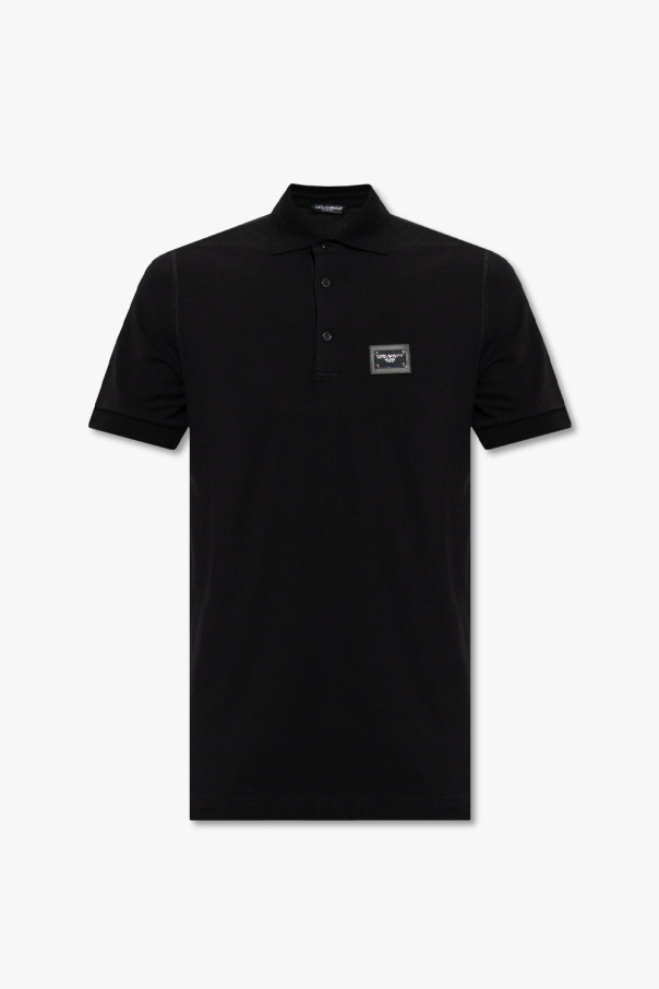 Tシャツ・カットソー DOLCE  GABBANA Men Polo Shirts G8PT1T G7F2I B0665 BLUE Cotton piqué polo-shirt with branded tag in Blue for Men